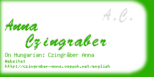 anna czingraber business card