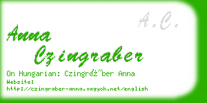 anna czingraber business card